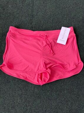 Athleta Surge Swim Shorts M NEW NWT Coral/Petal